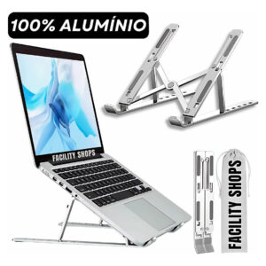 Suporte De Notebook Articulado Dobrável Ergonomico Em Alumínio Portátil Facility Shops