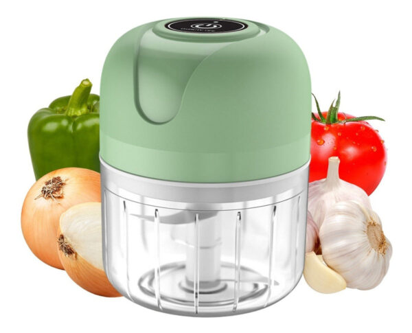 Multi Processador Alimentos Temperos Eletrico Usb Bivolt Cor Verde