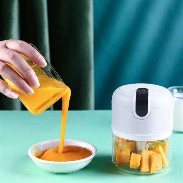 Mini Processador Moedor De Alimentos 250mL 3 Lâminas usb potente alho cebola cor sortidos 110V 220v - Imagem 2