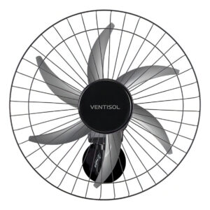 Ventilador oscilante de parede ventisol Steel 6 pás 50cm preto bivolt