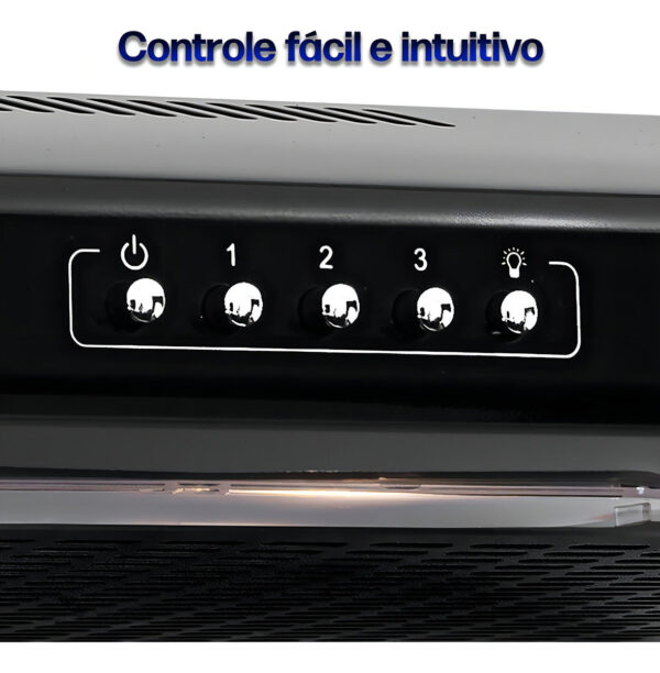 Depurador de Cozinha Suggar Delgado con Manta Slim com Manta de Parede Tamanho 80cm x 8.5cm x 48cm Cor Preto 127V - Imagem 4