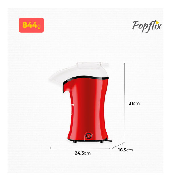 Pipoqueira Popflix Pp-03 1200w Vermelha Mondial 110V - Imagem 7