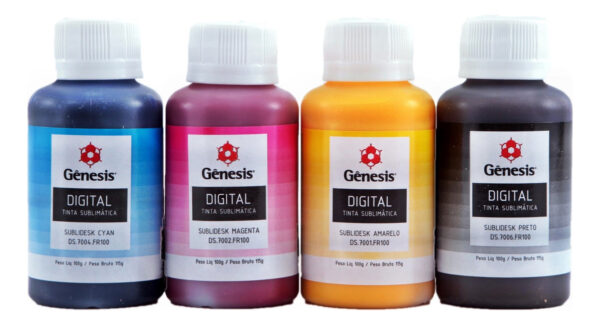 Genesis Sublimática 100ml cor preto amarelo ciano e magenta