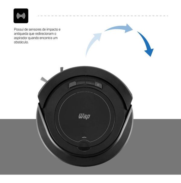 Robô aspirador Robot W90 varre aspira e passa pano 30w Wap cor preto 110V/220V - Imagem 3