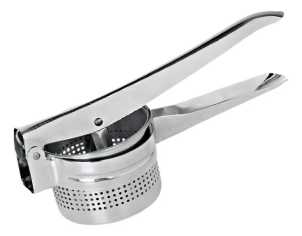 Espremedor De Batata Manual Em Inox Profissional Cozinha Cabo Prateado Inteiro Inox - Imagem 10