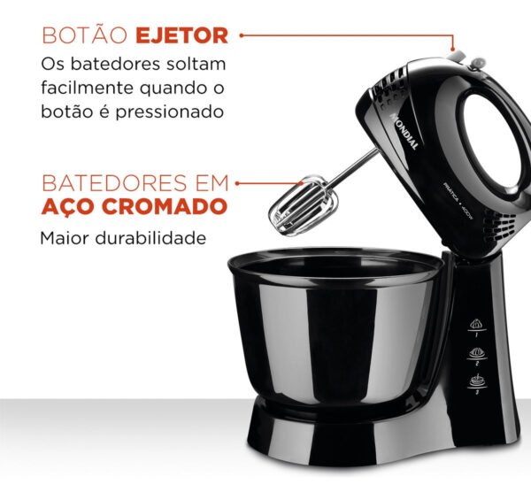 Batedeira Prática 400w 3,6 Litros B-44-b Preto Mondial 60Hz - Imagem 4