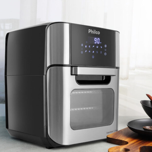 Fritadeira Elérica Air Fryer Oven Philco Pfr2200 12 litros 4 Em 1 1800w Cor Preta 110V - Imagem 6