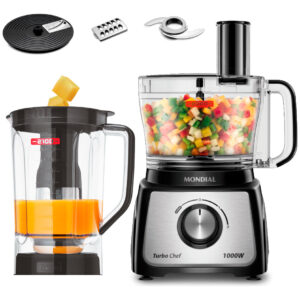 Multiprocessador turbo chef 5 em 1 Mpn-01-b 1000w Mondial cor preto 220V