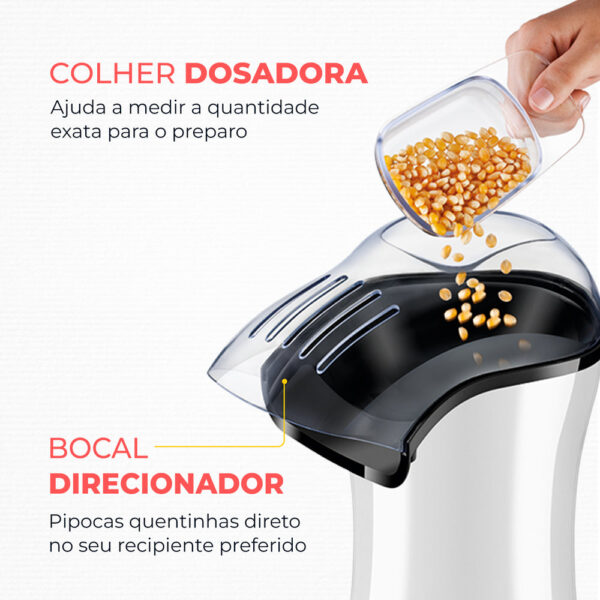 Pipoqueira Elétrica Popflix Pp-04 Ar Quente Branca Mondial Cor Branco 110V - Imagem 5