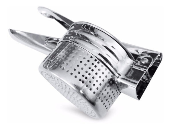 Espremedor De Batata Manual Em Inox Profissional Cozinha Cabo Prateado Inteiro Inox - Imagem 3