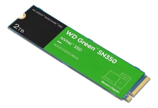 Ssd 2tb M.2 2280 Nvme Pcie Gen3 Western Digital WD Green SN350 Wds200t3g0c Velocidade De Leitura Até 3200mb/s Cor Verde Disco Sólido Interno - Imagem 2