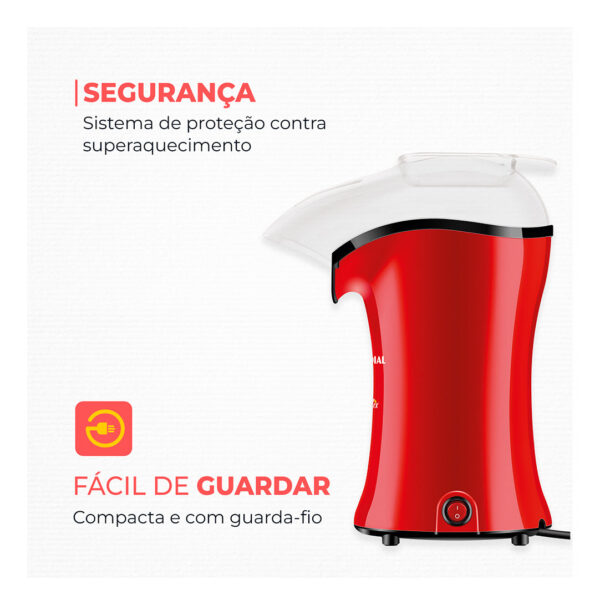 Pipoqueira Popflix Pp-03 1200w Vermelha Mondial 110V - Imagem 6