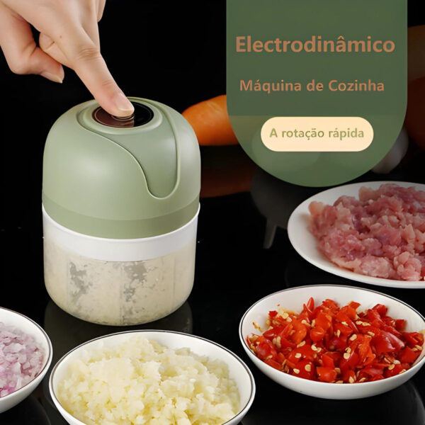 Mini Processador Moedor De Alimentos 250mL 3 Lâminas usb potente alho cebola cor sortidos 110V 220v - Imagem 8