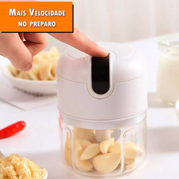 Mini Processador Moedor De Alimentos 250mL 3 Lâminas usb potente alho cebola cor sortidos 110V 220v - Imagem 4