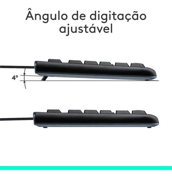 Combo Teclado e Mouse com fio USB Logitech MK120 Layout ABNT2 - Imagem 8