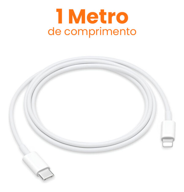 Cabo Carregador Turbo Tipo C Para iPhone 8 Plus X Xr 11 12 13 14 Pro Max Cor Branco Boyu Cell - Imagem 2