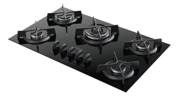 Fogão cooktop a Gás Dako fogão Cooktop embutir preto bivolt 5 queimadores