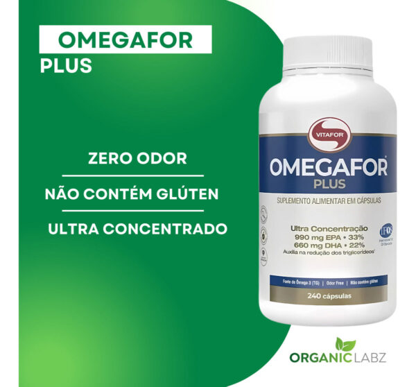 Omegafor Plus Vitafor Ultra Concentrado 240caps Sem Sabor - Imagem 4