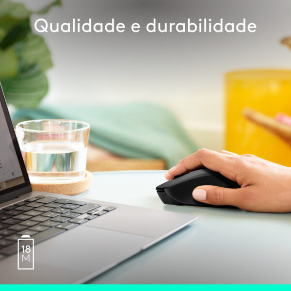 Mouse sem fio Logitech M280 com Pilha Inclusa - Preto - Imagem 6