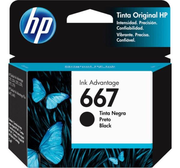 Cartucho HP 667 Preto 2376 2776 6476