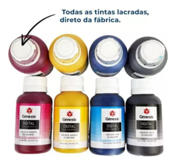 Genesis Sublimática 100ml cor preto amarelo ciano e magenta - Imagem 10