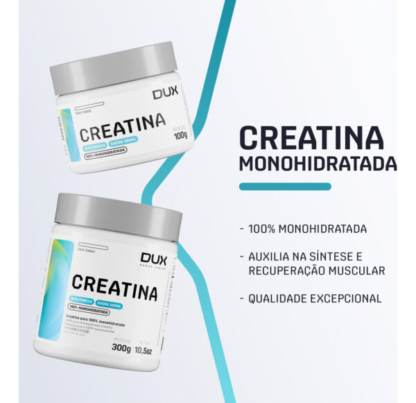 Creatina Monohidratada 100% Pote 300g Dux Nutrition - Imagem 2