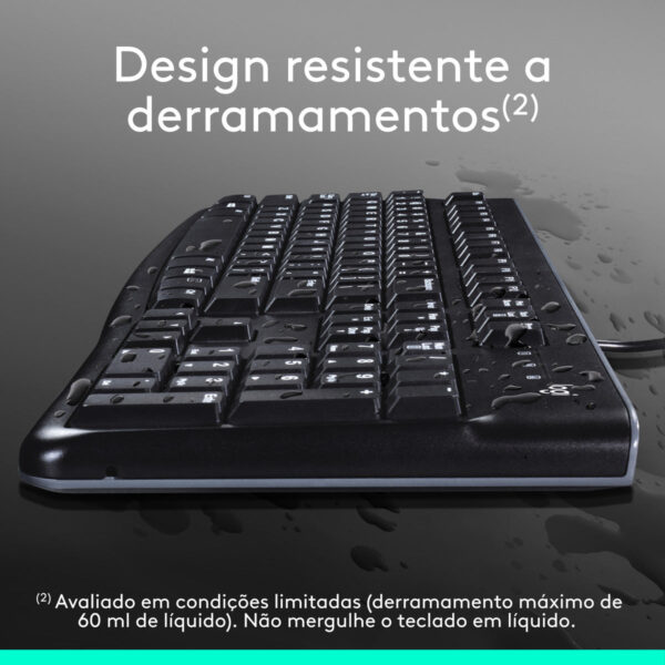 Combo Teclado e Mouse com fio USB Logitech MK120 Layout ABNT2 - Imagem 6
