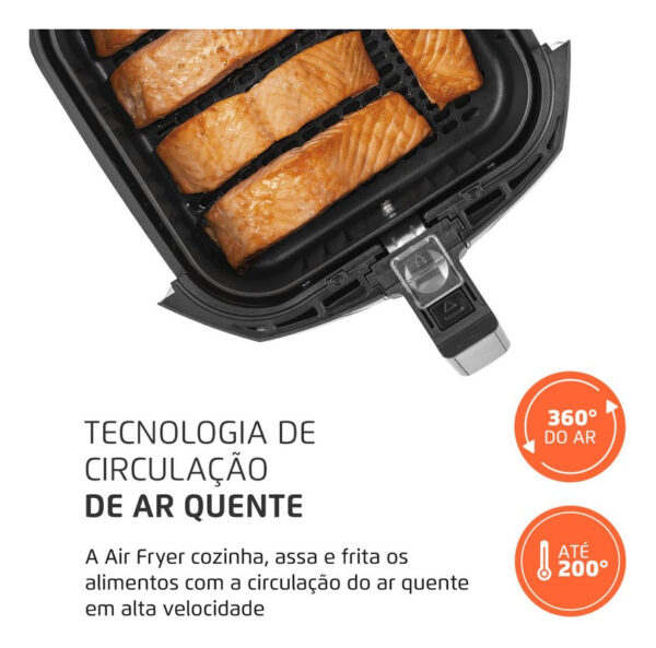 Fritadeira sem óleo air fryer 4L Mondial preto 1500W AFN-40-BFT - Imagem 5