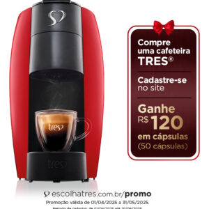 Cafeteira Espresso LOV Vermelha 127V - TRES 3 Corações