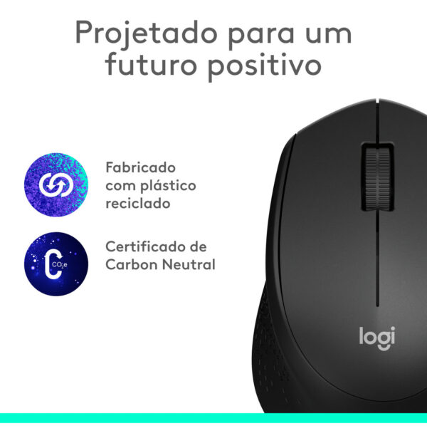 Mouse sem fio Logitech M280 com Pilha Inclusa - Preto - Imagem 9