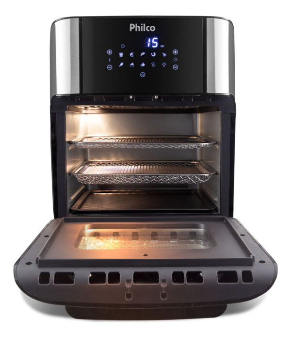 Fritadeira Elérica Air Fryer Oven Philco Pfr2200 12 litros 4 Em 1 1800w Cor Preta 110V - Imagem 4