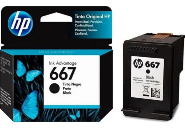 Cartucho HP 667 Preto 2376 2776 6476 - Imagem 2