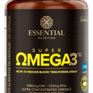 Suplemento em Cápsulas Essential Nutrition Super Omega 3 TG em pote 120 caps