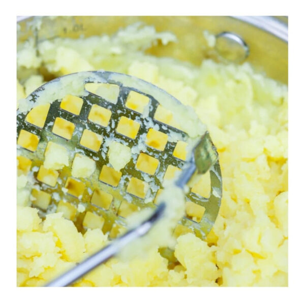 Amassador De Batata Legumes Feijão Inox Igual Rita Lobo Cabo Preto - Imagem 4