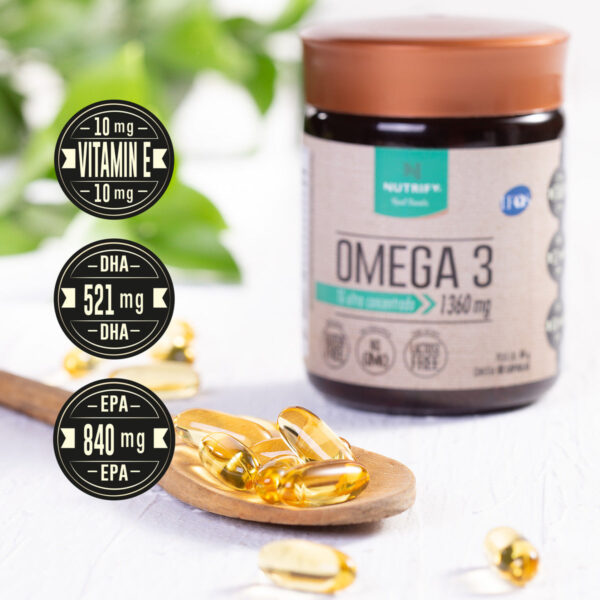 Ômega 3 TG 1360mg Ultra Concentrado 120 cápsulas Nutrify - Imagem 3