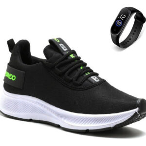 Tenis Masculino Confortavel/academia/crossfit + Relógio