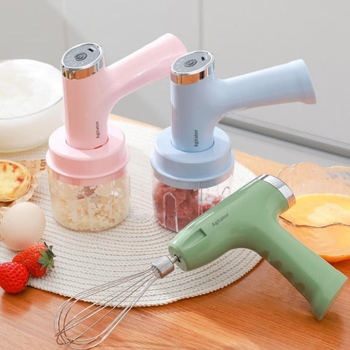 Mini Batedeira Portátil Sem Fio Multi Processador Alimentos Cor Multicolor - Imagem 2