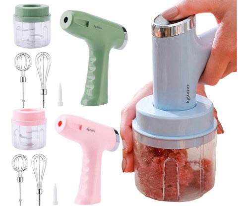 Mini Batedeira Portátil Sem Fio Multi Processador Alimentos Cor Multicolor - Imagem 5