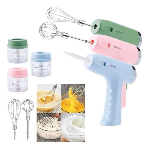 Mini Batedeira Portátil Sem Fio Multi Processador Alimentos Cor Multicolor - Imagem 8