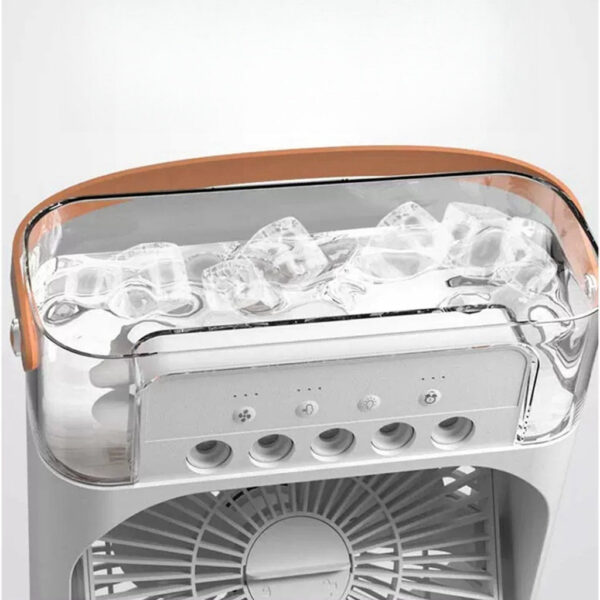 Mini Ar Condicionado Climatizador Umidificador Ventilador Portátil USB Led Quarto Sala Escritório Mesa Reservatório - Imagem 5