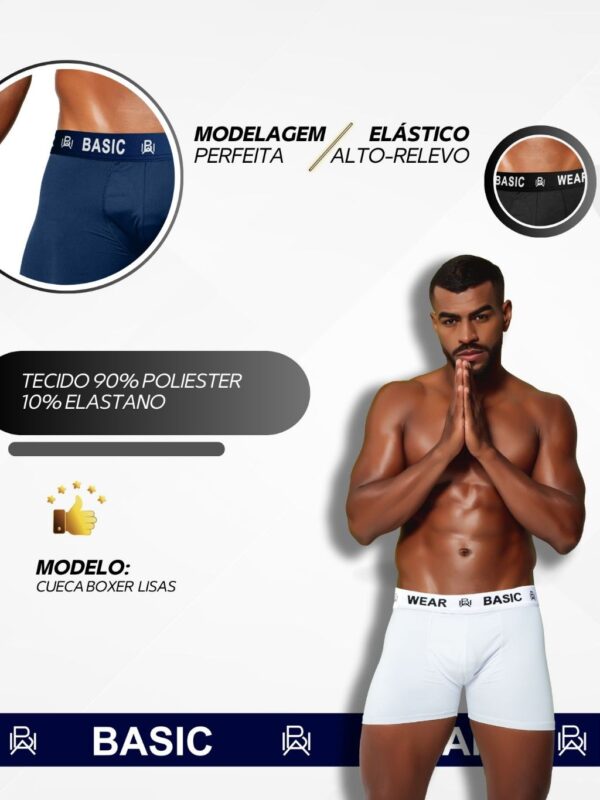 Kit 10 Cuecas Boxer Qualidade Adulto Confortável Baasic Wear - Imagem 5