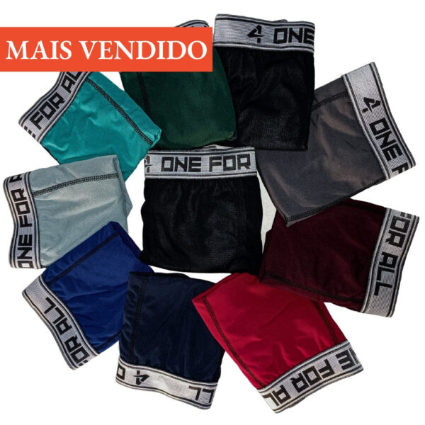 Kit com 10 ou 5 Cuecas Boxer LISAS Adulto Envio Imediato microfibra cores variadas - Imagem 2
