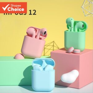TWS i12 Bluetooth 5.3 Fones De Ouvido Hi-Fi Estéreo No Para Esporte Controle Toque Earbud Com Microfone