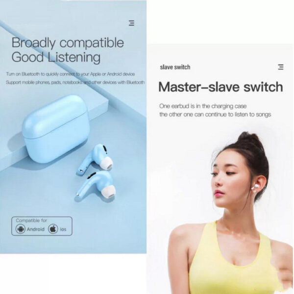 Fone De Ouvido Sem Fio Com Microfone i13 Inpods 13 Pro Bluetooth 5.0 Macaron Estéreo De Toque - Imagem 4