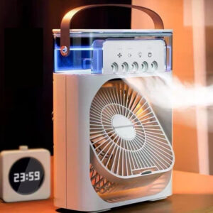 Refrigerador De Ar Ventilador Umidificador Portátil Com Led Reservatório De Água Led TIPO C USB Alex