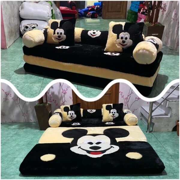 Sofá-cama de personagens 200x150x10 cm / Colchão dobrável de penas grossas - Imagem 9