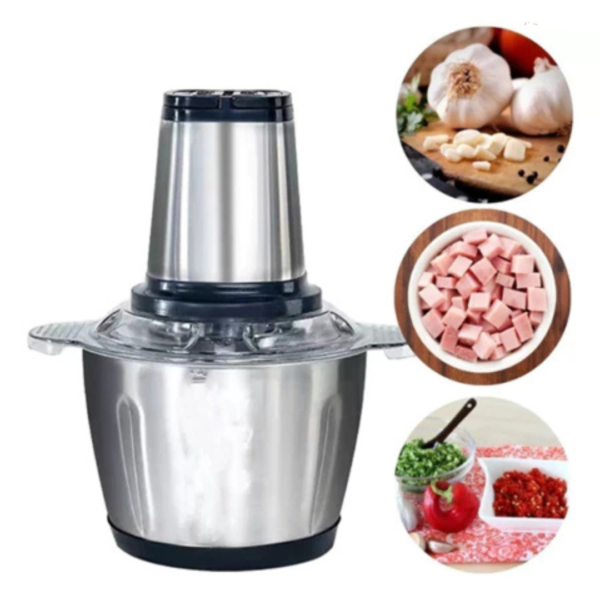 PowerMix - Picador De Alimentos Moedor De Carne Mixer Elétrica Processador Cozinha - Imagem 2
