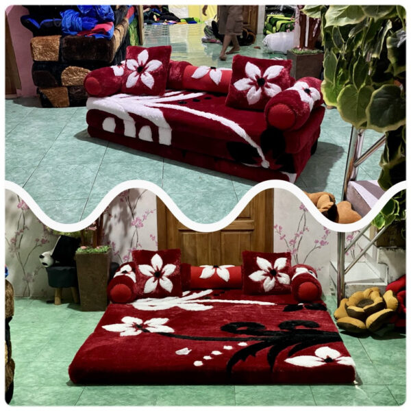 Sofá-cama de personagens 200x150x10 cm / Colchão dobrável de penas grossas - Imagem 2