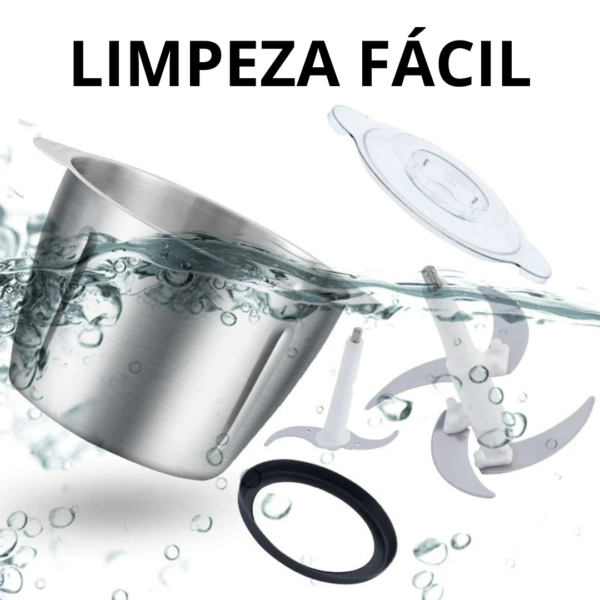 PowerMix - Picador De Alimentos Moedor De Carne Mixer Elétrica Processador Cozinha - Imagem 4