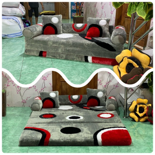 Sofá-cama de personagens 200x150x10 cm / Colchão dobrável de penas grossas - Imagem 7